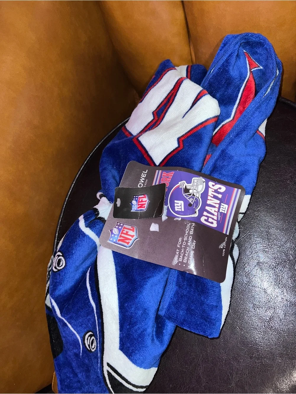 NFL New York Giants Team Logo Towel - Blue, White & Red